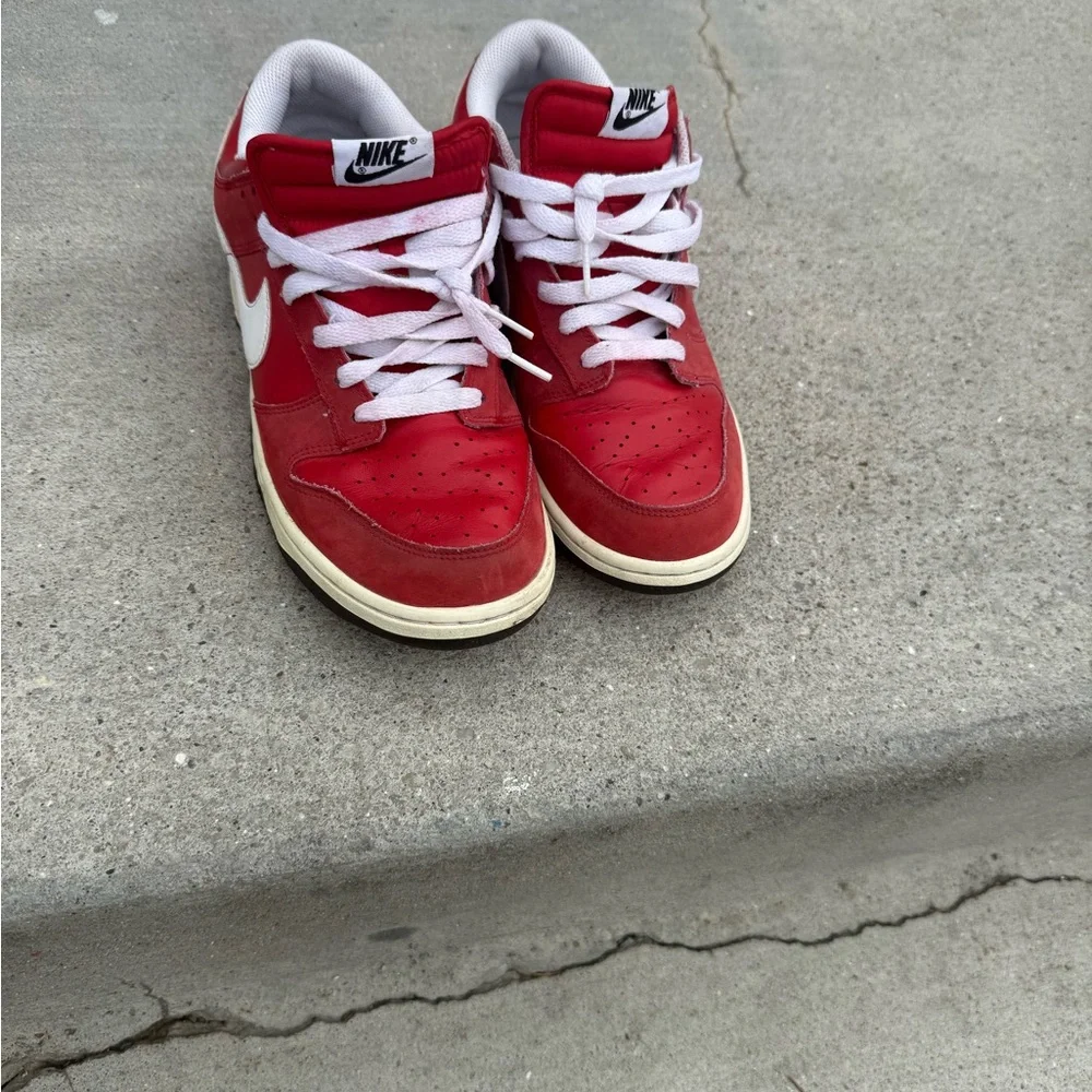 Nike Red and White Sneakers - Picture 2 of 4